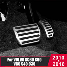 Car pedal cover Accelerator brake pedal Cover steel pads Interior Refit For VOLVO XC60 S60 V60 S40 C30 2010 2011 2012 2013-2016 2024 - buy cheap