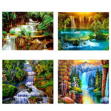 DIY 5D Diamond Painting Landscape Waterfalls Cross Stitch Landscape Diamond Embroidery Full Round Drill Art Wall Home Decor 2024 - buy cheap