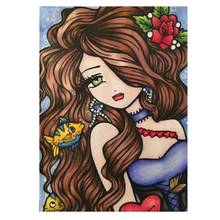 5d quadrado completo redondo diamante pintura menina dos desenhos animados com grandes olhos mosaico diamante bordado strass retrato diamante imagens 2024 - compre barato