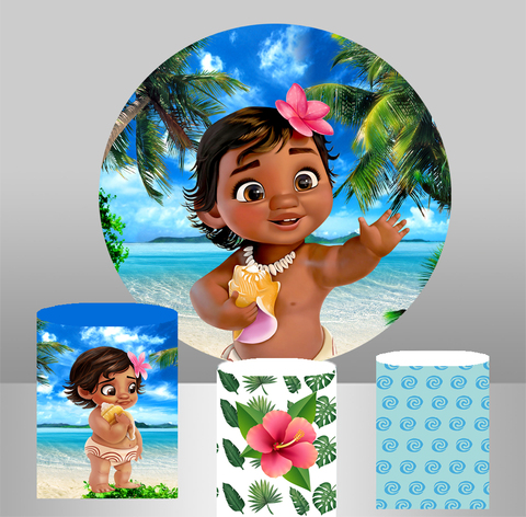 Round Circle Background Baby Moana Waialiki Maui Girls Birthday Candy Table Party Event Banner Cylinder Elastic Fabric Yy 322 Buy Cheap In An Online Store With Delivery Price Comparison Specifications Photos And