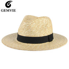Женская соломенная шляпа GEMVIE, новая соломенная шляпа с широкими полями для мужчин и женщин 2020 2024 - купить недорого