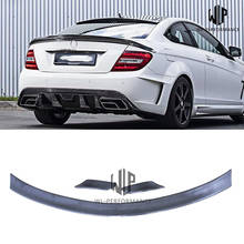 W204 três peças de fibra de carbono spoiler traseiro asas estilo do carro para mercedes-benz classe c kit corpo do carro 2007-up 2024 - compre barato