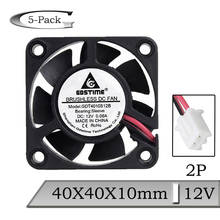 5 Pcs Gdstime 12V 40x40x10mm 40mm Brushless DC Cooling Fan 4cm 4010S 2Pin Computer CPU Video Card Cooler 2024 - buy cheap