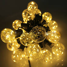 Guirnalda de bombillas LED G40 para interiores y exteriores, guirnalda de 25 bombillas de 10,5 M, resistente al agua, para fiestas de Navidad y jardín 2024 - compra barato