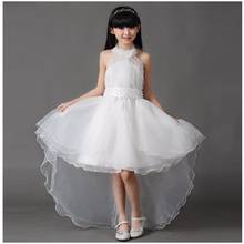Christmas Clothing White Princess Girls Dovetail Dress Kids Children Trailing beads Flower Tutu Dress Birthday Party Prom Dress 2024 - buy cheap