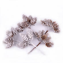 Artificial plants fake pine cone decorative flowers for diy gifts Handmade pompon wreaths garland christmas wreath home decor 2024 - buy cheap