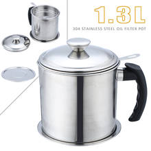 Herramienta de cocina de 1,3 L, filtro de aceite, lata de almacenamiento, colador de grasa, olla, contenedor, dispensador de restaurante, herramientas de cocina 2024 - compra barato