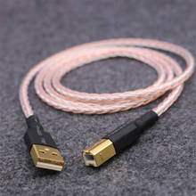 HIFI USB кабели DIY OCC 7n Медный Серебряный OFC медный проводник DAC к USB аудио цифровой кабель 2024 - купить недорого