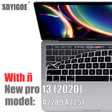 Защитная пленка испанского Чили для клавиатуры ноутбука macbook New pro13 A2289 A2251 для macbook pro13.3 Защитная пленка для клавиатуры 2024 - купить недорого