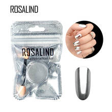 ROSALIND-1 Uds. De esmalte de Gel cromado, pigmento decorativo, purpurina de aluminio efecto espejo mágico, polvo de lentejuelas 2024 - compra barato