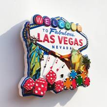 Hot Sale Hand-painted Panoramic View Of las vegas  Map 3D Fridge Magnet US Tourism Souvenir 2024 - buy cheap