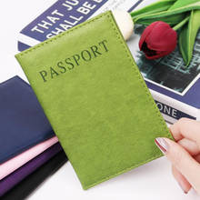 Funda protectora para pasaporte, cartera suave de Color sólido, tarjetero múltiple, monedero, soporte para pasaporte 2024 - compra barato