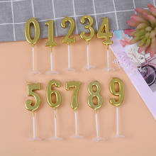Diy ouro número 0- 7 feliz aniversário bolo velas topper decoração festa suprimentos 2024 - compre barato