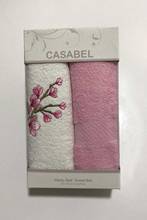 Casabel, 2 предмета, розовое полотенце для рук, качественное быстросохнущее турецкое полотенце из Турции 2024 - купить недорого