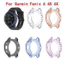 Funda protectora de TPU para reloj inteligente Garmin Fenix 6, 6S, 6X, transparente, cristal suave, Marco, accesorios, Fenix 6, Fenix 6X, carcasa #1025 2024 - compra barato