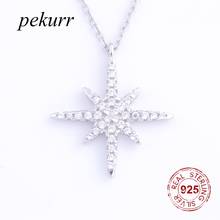 Pekurr-collar de plata de ley 925 con forma de estrella para mujer, colgante, cadena romántica, joyería fina 2024 - compra barato