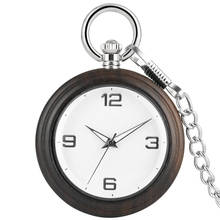 Reloj de bolsillo grande de ébano duradero para mujer, collar de aleación Premium, cadena rugosa, colgante, relojes zakhorloge 2024 - compra barato