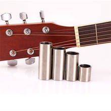 1 peça de aço guitar slide comprimento 28 51 60 70 mm inoxidável slider deslizante guitar borda lisa 2024 - compre barato