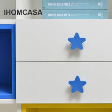 IHOMCASA-manijas de goma para puerta de niños, pomo de armario de cocina, tirador de cajón, bonito Corazón, estrella, luna, nube 2024 - compra barato