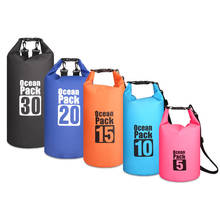 PVC Waterproof Bag 5L 10L 20L Outdoor swimming Bag Diving Compression Storage  Dry Bag For Man Women Kayaking backpack 2024 - купить недорого