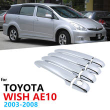 Chrome Handles Cover Trim Set for Toyota Wish AE10 10 MK1 2003 2004 2005 2006 2007 2008  Accessories Stickers Car Styling 2024 - buy cheap