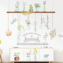 Planta de decoración del hogar, etiqueta de flor para la pared, sala de estar, pared del dormitorio, Mural, pintura 2024 - compra barato