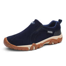 Zapatos de piel auténtica para hombre, zapatillas de exterior para primavera y otoño, Calzado cómodo antideslizante para caminar 2024 - compra barato