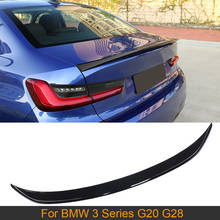Car Rear Trunk Boot Lip Spoiler Wing for BMW 3 Series G20 G28 2019 2020 Rear Trunk Wing Spoiler Boot Lid ABS Glossy Black 2024 - buy cheap