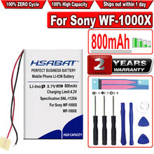 Аккумулятор HSABAT 800mAh для Sony WF-1000X гарнитура 2 линии 2024 - купить недорого