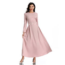 Vestidos abaya Дубайский Хиджаб Арабский мусульманское платье Турция Кафтан Elbise кафтан Рамадан Арабский исламский платья халат Femme Sukienki 2024 - купить недорого