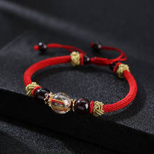 Fashion new product hair crystal ethnic style braided bracelet handmade female hand rope titanium crystal bracelet hot sale 2024 - buy cheap