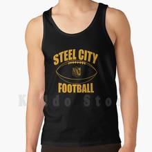 Camiseta de tirantes amarilla de fútbol de la ciudad de acero, chaleco sin mangas de la ciudad de Metal de Brooklyn, Steelers, orgullo de la ciudad de acero Yinz 2024 - compra barato