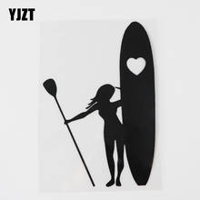 Yjzt 10.3cmx15.2cm menina levantar paddle boarding decalque etiqueta do carro do vinil preto/prata 8a-1113 2024 - compre barato