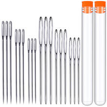 LMDZ 9Pcs Silver Large-Eye Blunt Yarn Knitting Steel Needles +9Pcs Sewing Sharp Needles Embroidery Tapestry Hand Sewing Tools 2024 - buy cheap