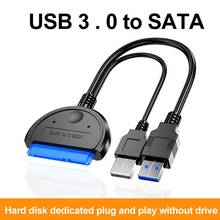 Cable adaptador de SATA 3 a USB 3.0, para conectar discos duros HDD y memorias de estado sólido SSD de 2.5" al ordenador 2024 - compra barato