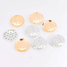 Broches de 50 lâmpadas, concha de metal, base em branco redonda para fabricação de joias 2024 - compre barato