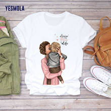 YESMOLA-Camiseta de dibujos animados para mujer, ropa con estampado de Super Mom Life, de verano para mujer, con gráfico 2024 - compra barato