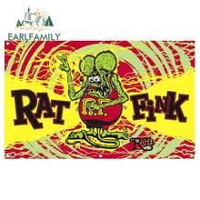 EARLFAMILY 13cm x 8.1cm Car Sticker Rat Fink Strobe Banner RNV Decal JDM Creative Modified Trunk Stickers Vinyl Original Graphic 2024 - buy cheap