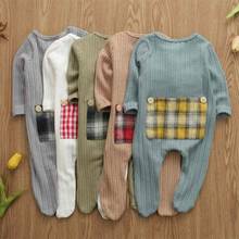 0-9M Newborn Kid Baby Boy Girl Clothes Long Sleeve Knitted Romper Cute Cotton Lovely Jumpsuit Sweet Body Top Outfit 2024 - buy cheap