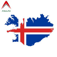 Aliauto Iceland Map Flag Car Sticker Reflective Sunscreen Waterproof Decoration Decal Automobile Accessories Vinyl,14cm*9cm 2024 - buy cheap