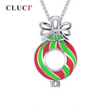 CLUCI-Colgante de Plata de Ley 925 para mujer, accesorio con dijes redondos, collar de plata 925, joyería de regalo SB340 2024 - compra barato