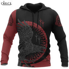 CLOOCL-Sudadera con capucha para hombre y mujer, prenda deportiva con estampado 3D De Tatuajes de cuervo Vikingo, Harajuku estilo a la moda, Tops de otoño, envío directo 2024 - compra barato