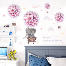 Pegatinas de pared de flores rosas grandes, decoración moderna del hogar, carteles estéticos para sala de estar y adolescente, calcomanías de papel tapiz artístico 2024 - compra barato
