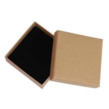 Kraft Paper Jewelry Boxes Fine Women Gift Case Vintage Brown Black Birthday Party Wedding Ring Necklace gift Box 9*9*3cm 1PC 2024 - buy cheap