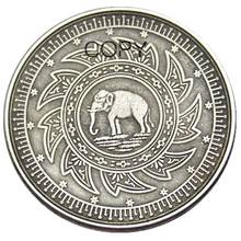 Tailândia 1863 rama iv prata 2 mel banhado a prata cópia moeda 2024 - compre barato