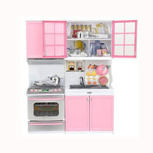 Juego de cocina Mini para niños, juego de cocina de simulación, armario, estufa, juguete para niñas, juguetes educativos, regalo divertido 2024 - compra barato