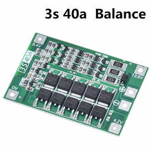 Placa de proteção de bateria de lítio 3s/60a, li-íon proteção de placa 18650 bms para motor de furadeira 11.1v 12.6v/14.8v 16.8v versões enhance/balance 2024 - compre barato