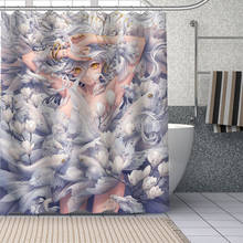 Cortina de ducha de Minami de Anime japonés personalizado, cortinas de baño de tela moderna con ganchos de plástico, decoración del hogar, personaliza tu imagen 2024 - compra barato