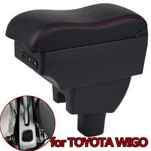 For TOYOTA WIGO Car Armrest Box AYLA AGYA Car Armrest Box Central Store Content Box Cup Holder Interior Car-Styling USB Charging 2024 - buy cheap