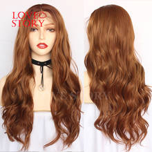 Lovestory-Peluca de cabello sintético ondulado, postizo de encaje frontal, resistente al calor, 33/30 colores 2024 - compra barato